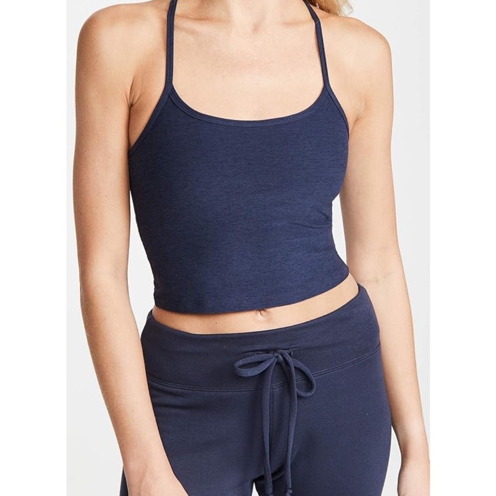 Beyond Yoga Navy Blue Cropped Tank Top